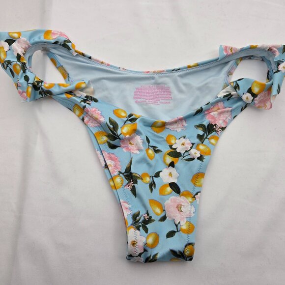 VS Riviera Ruffle High-Cut Lemon Ruffle Bikini Bottom - XL - Picture 1 of 4